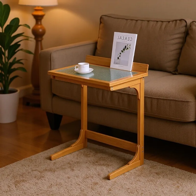 Side table small coffee bedside sofa side table cabinet Changhong glass small apartment square tea table Japanese co