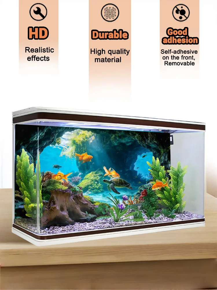 Flussbett-Treibholz, Aquarium-Hintergrundbild, Aquarium-Hintergrundaufkleber, Selbstklebend, Aquarium-Landschaftsgestaltung Dekor – Detail 30