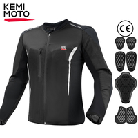 Motorcycle Armor Riding Summer Jacket Men Women with 7Pcs CE Protective Gear Set Breathable Soft Mesh Body Protector  Equipment