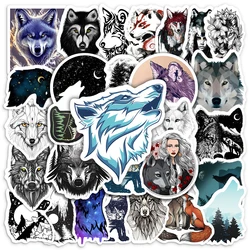 Black Wolf Forest Tribal Stickers Cool Animal Notebook Laptop Luggage Guitar Skateboard Waterproof Scrapbooking Material PVC