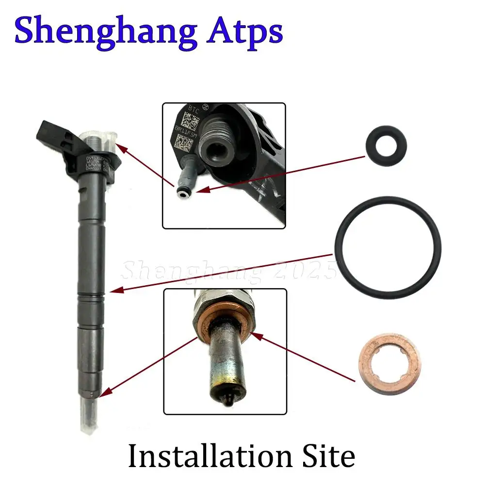 Injector Nozzle Seal O-Ring Kit 059130519B WHT000884 059130519 03P130519 For Audi A3 A4 VW Bora Caddy Eos 2.0 Diesel V6 2.7 3.0