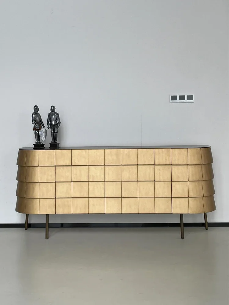 Italian creative samurai armor dining side cabinet minimalist storage cabinet villa luxury home against the wall side cabinet