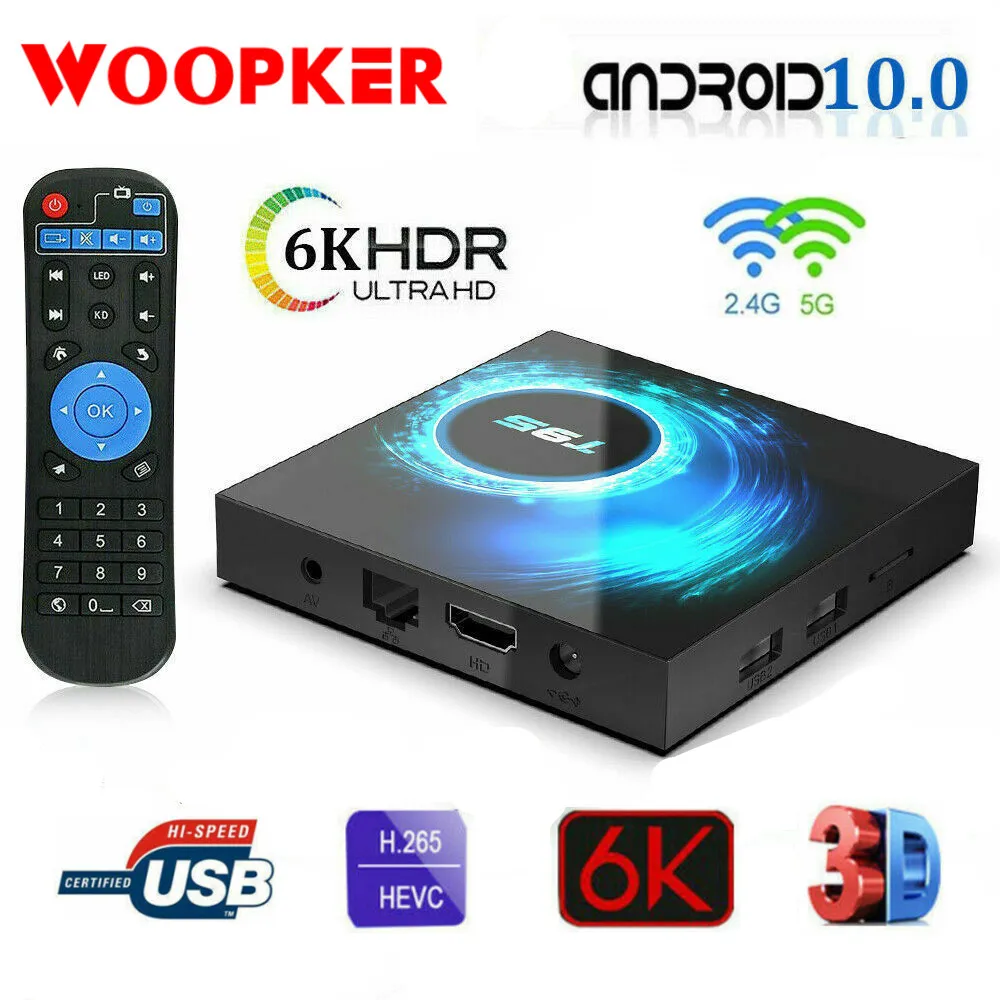 

2021 New T95 Smart Tv Box Android 10 6K 2.4g & 5g Wifi Bluetooth 128gb 3D Voice 64g Quad Core Set-Top Box HD Media Stream Player