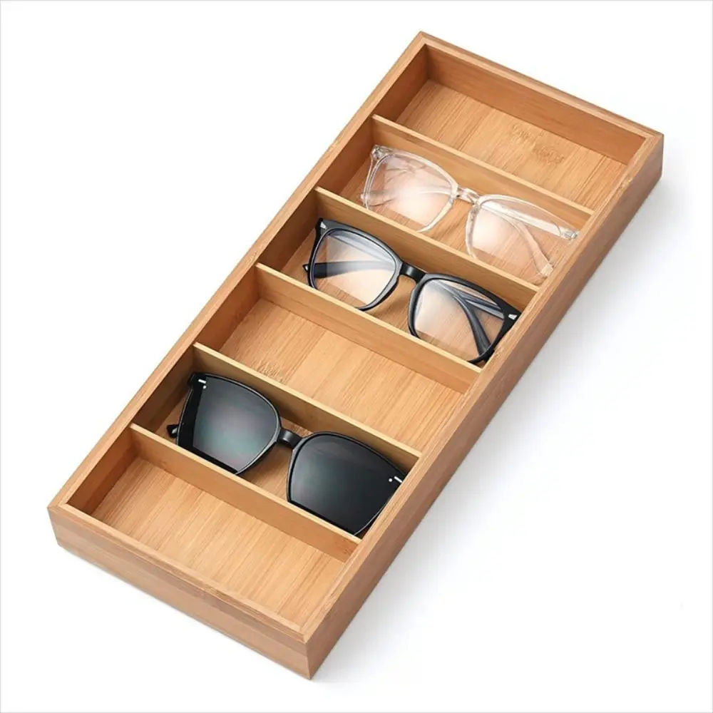 

4/5/6 Slot Wooden Glasses Case Grids Glasswear Box Sunglasses Box Eyewear Holder Jewelry Organizer Jewelry Display Box Women