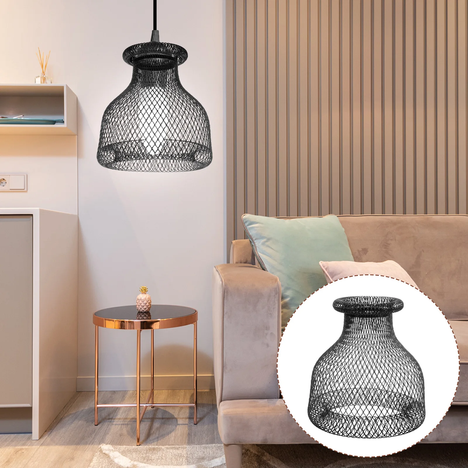 

Metal Pendant Lamp Shade Retro Mesh Lampshade Replacement for Chandelier Hanging Light Cover Lamp Shade Lampshade Replacement