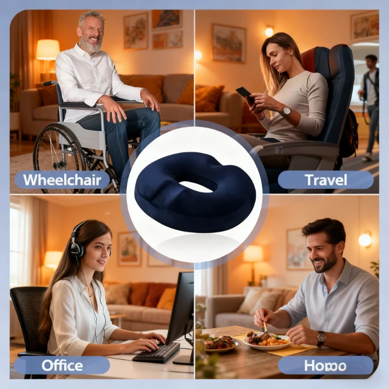 Soft memory foam office chair cushion that fits the body's curves，making office work or daily sitting more relaxing.