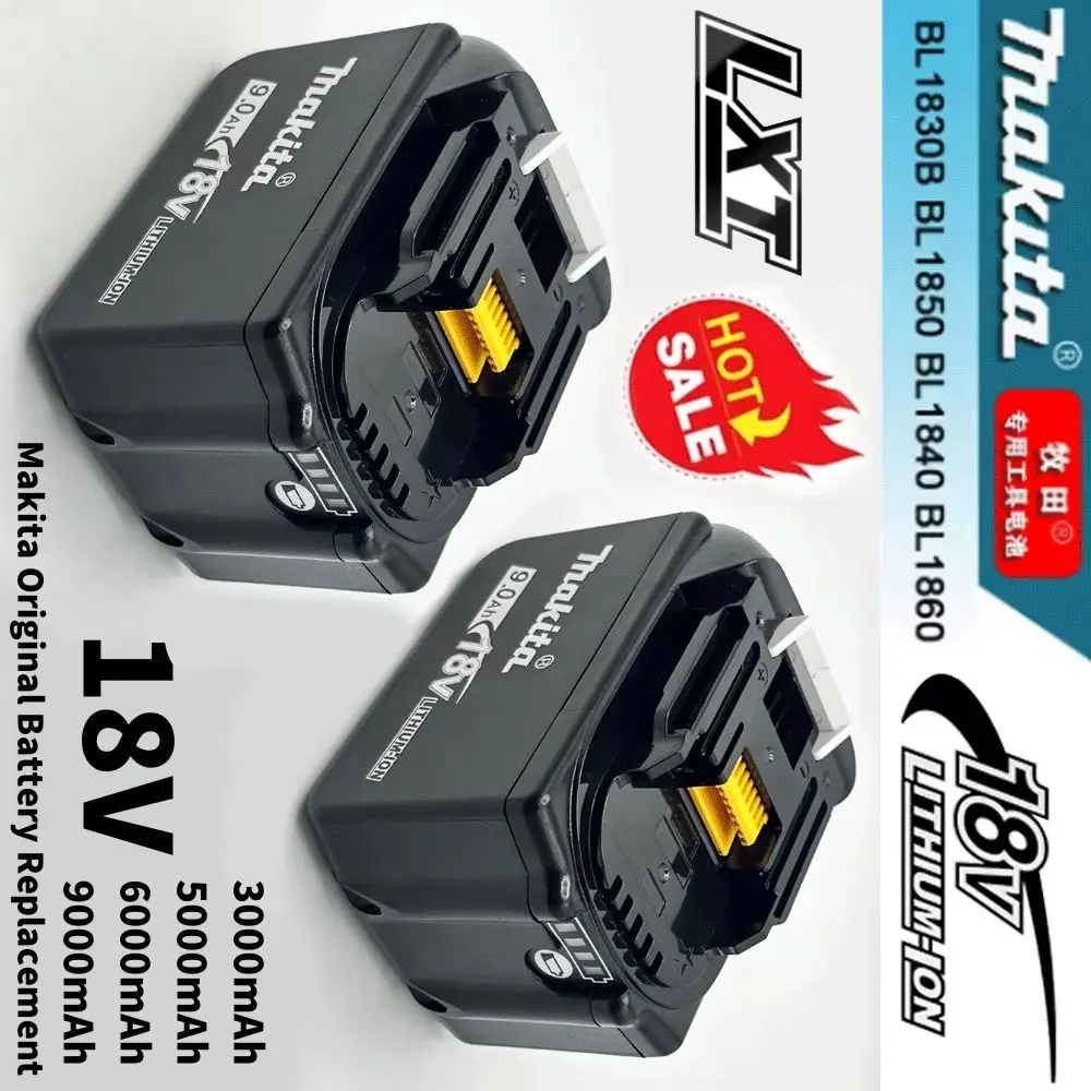 

！！BL1850 makita 18v 9ah original battery bl1830 bl1860 bl1850B tool batteries compatible For Makita 18 Volt wireless grinder