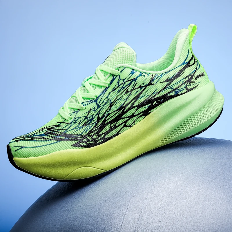 

Кроссовки унисекс для марафона, высококачественная дышащая амортизирующая обувь с сеткой на плоской подошве для тренировок, теннисные туфли для мужчин и женщин