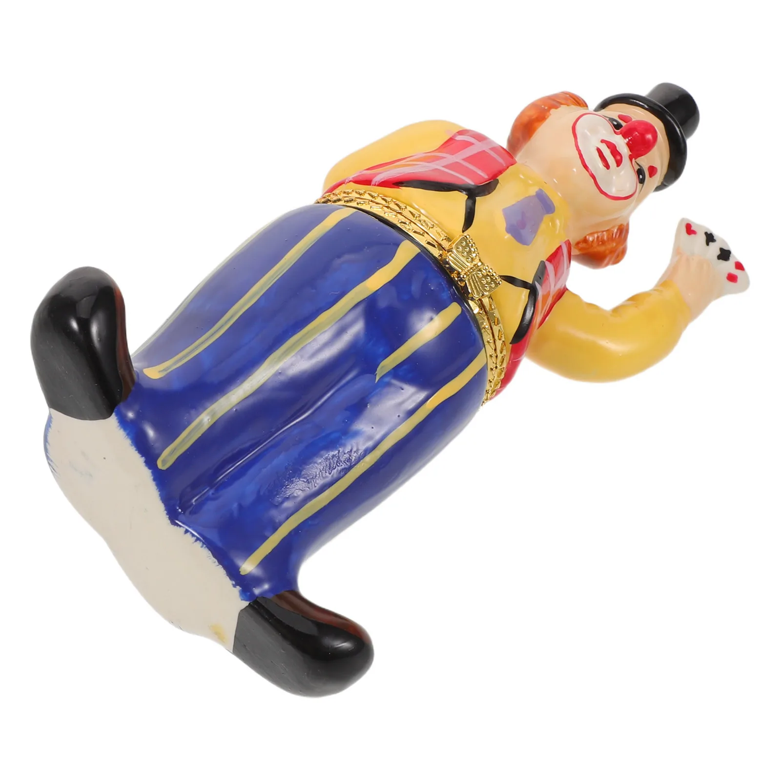 

Hand-Painted Ceramic Clown Jewelry Box Halloween Decoration Small Trinket Organizer Table Centerpiece Clown Themed Jewelry