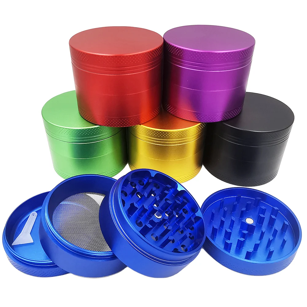 63MM Dry Herb Metal Grinder 4-layer Aluminium Alloy Tobacco Grinder Herbal Spice Miller Crusher Smoke Accessories