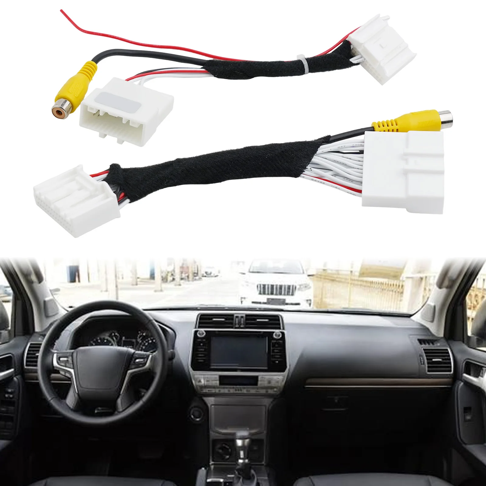 Camera Adapter Cable Rear Camera Cable Car Reversing Non-deformation Wear-resistant 12V Voltage  Camera Adapter