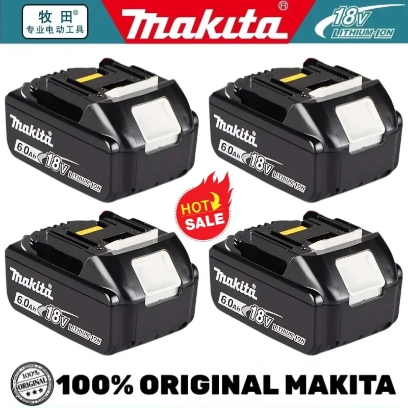 

Genuine Makita 18V 6A Rechargeable Power Tools Battery 18V makita with LED Li-ion Replacement LXT BL1860B BL1860 BL1850 Charger