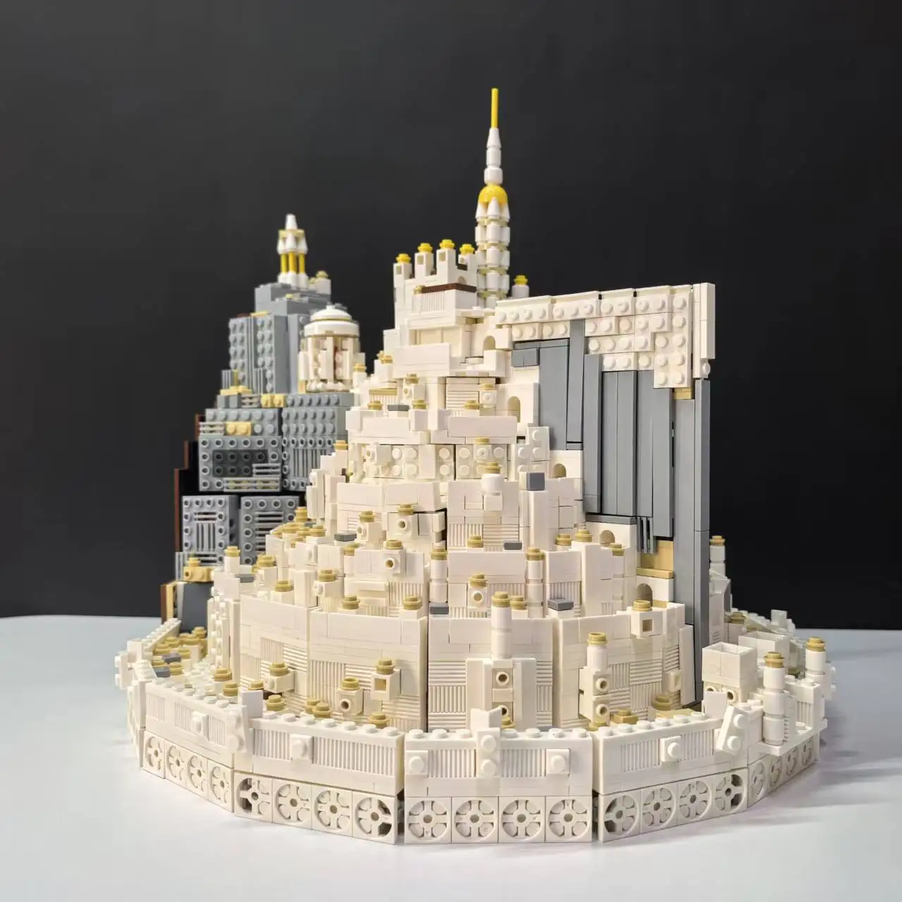 

3857PCS MOC Rings Minas Tirith White City Building Blocks Movies Castle Modular Model Assembly Toys for Adults Collection Gifts