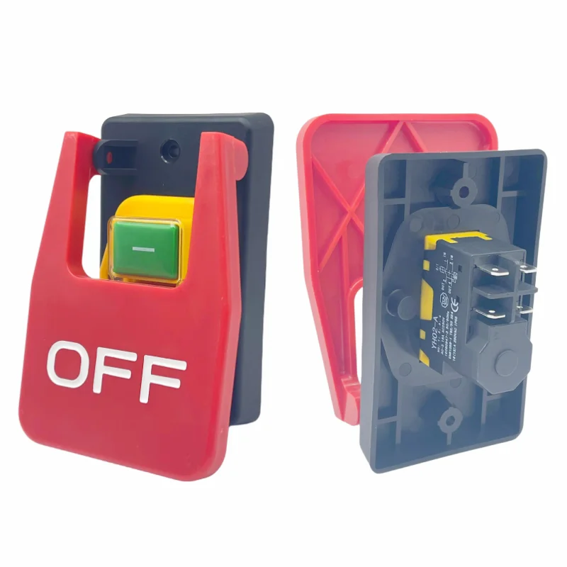 YH02-A-OFF Emergency Stop Button Electromagnetic Starter Switch 16A With Overvoltage Protection Can