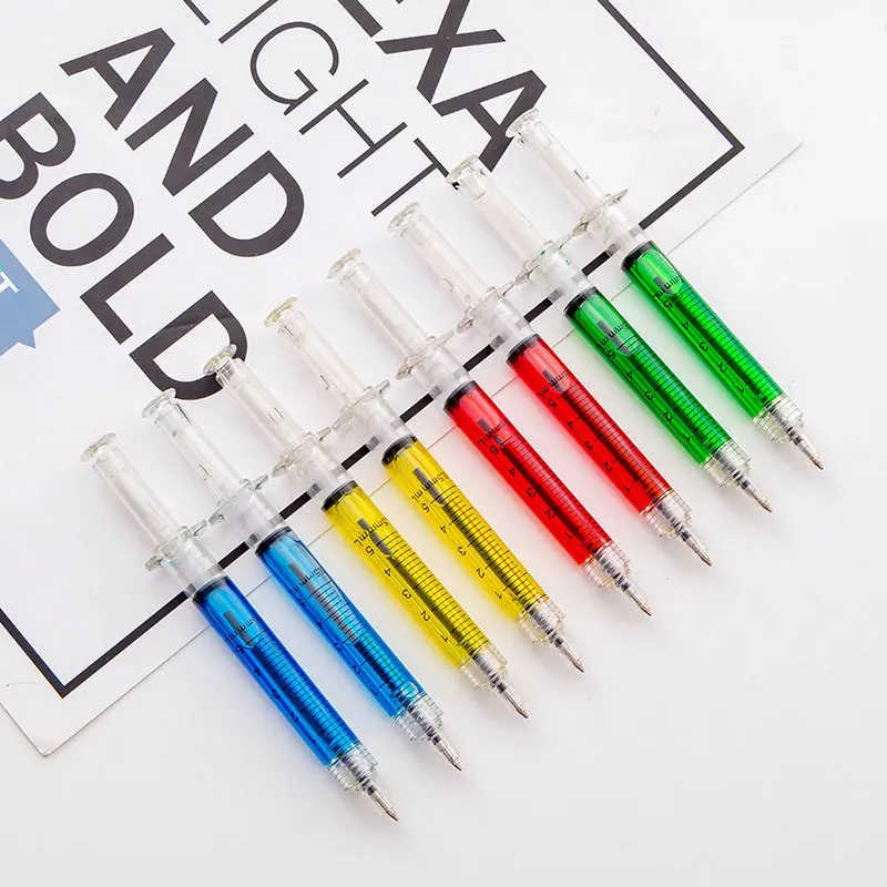 

36pcs Syringe Needle Tube Shape Syringe Pens for School Student Offices Gifts Ballpoint Pens