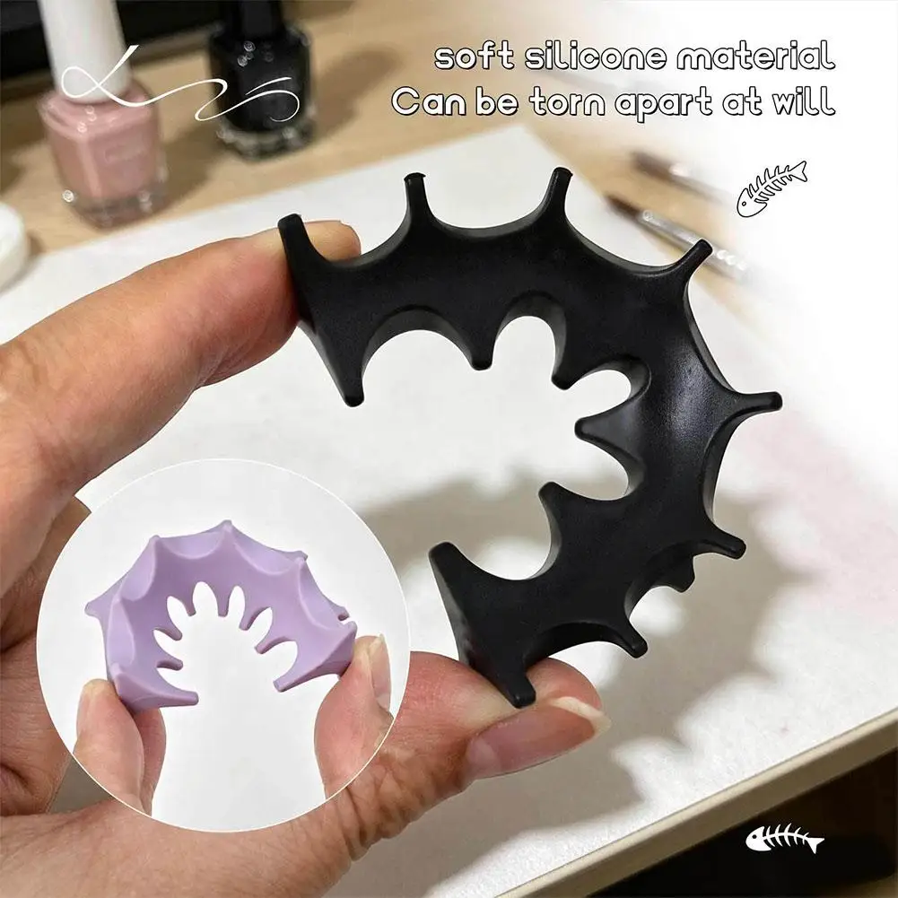 Soft Silicone Nail Pen Holder Brush Rack Shelf Stable Desk Storage UV Gel Brush Display Stand Makeup Painting Pen Rest Organizer