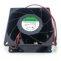 Axial Inverter Cooling Fan For SUNON PMD2408PMB2-A DC 24V 7.2W CPU Cooler Heatsink 8038 80x80x38mm 8cm 80mm