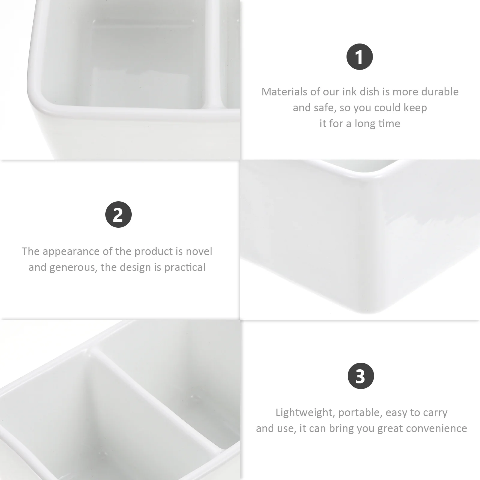 

Ceramic Writing-Brush Washer Large Capacity Pen Wash Rinse Durable Safe Calligraphy Ink Dish Long-Lasting Practical Decorative