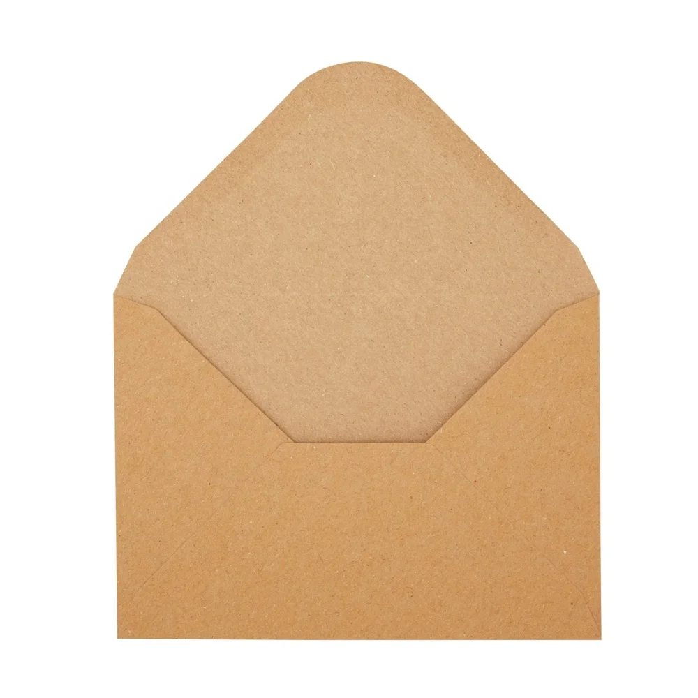 50Pcs Custom Design Kraft Paper Envelopes DIY Postcard Envelope Wedding Invitation Gift Packaging Greeting Card Envelope