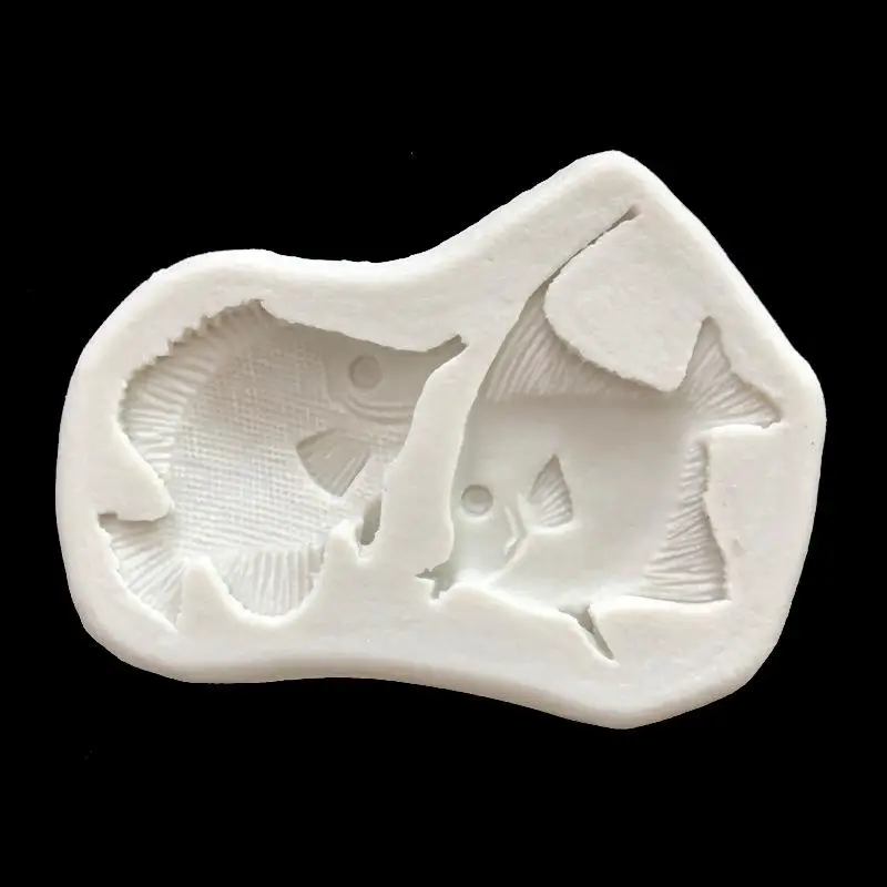 【D】Silicone Fondant Molds Fish Shaped Baking Tools for Cake Decorating Candy Chocolate Sugarcraft Gumpaste Kitchen Baking