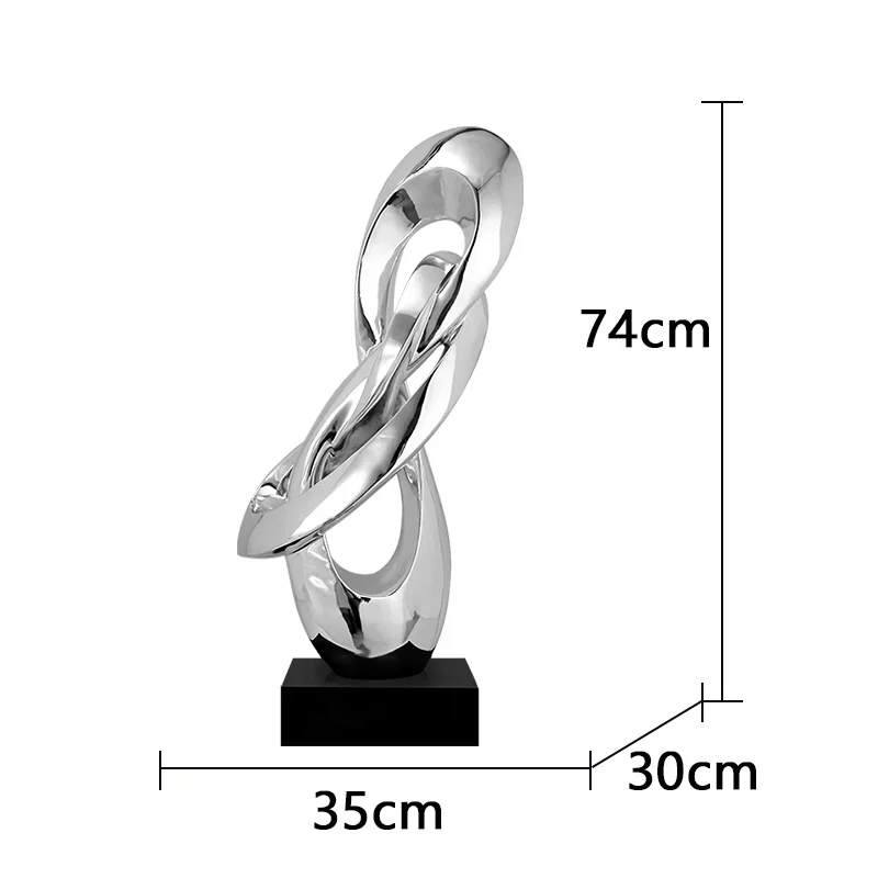 Home decoration ornament custom sculpture resin craft large abstract statue