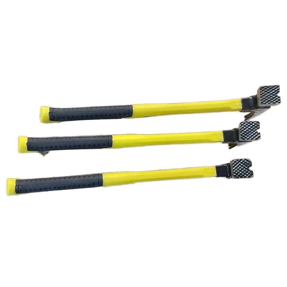 Multi-Functional Long Handle Claw Hammer with Anti-Slip Suction and Nail Shock Proof Features Square Head Plastic Covered