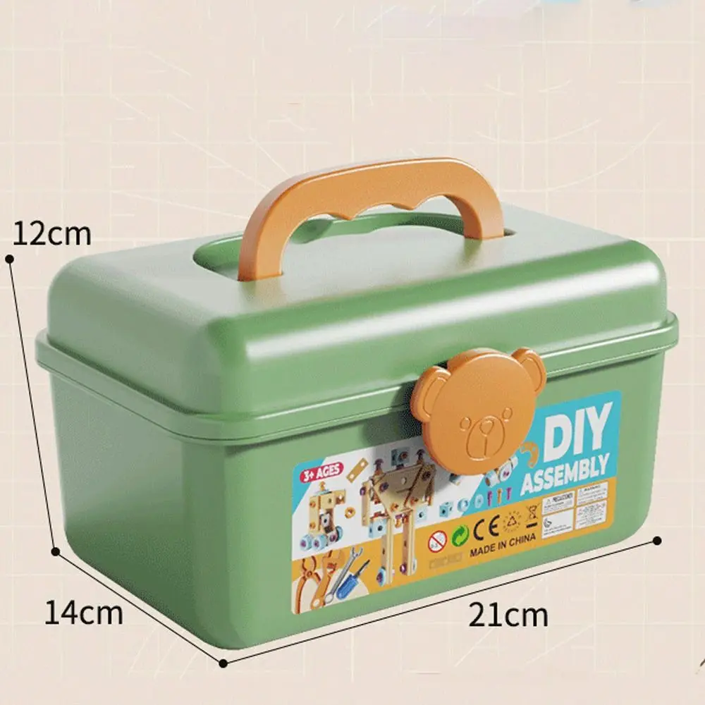 190 pçs diy caixa de ferramentas de reparo das crianças brinquedo com chave de fenda e broca elétrica brinquedo mão desmontagem montagem quebra-cabeça