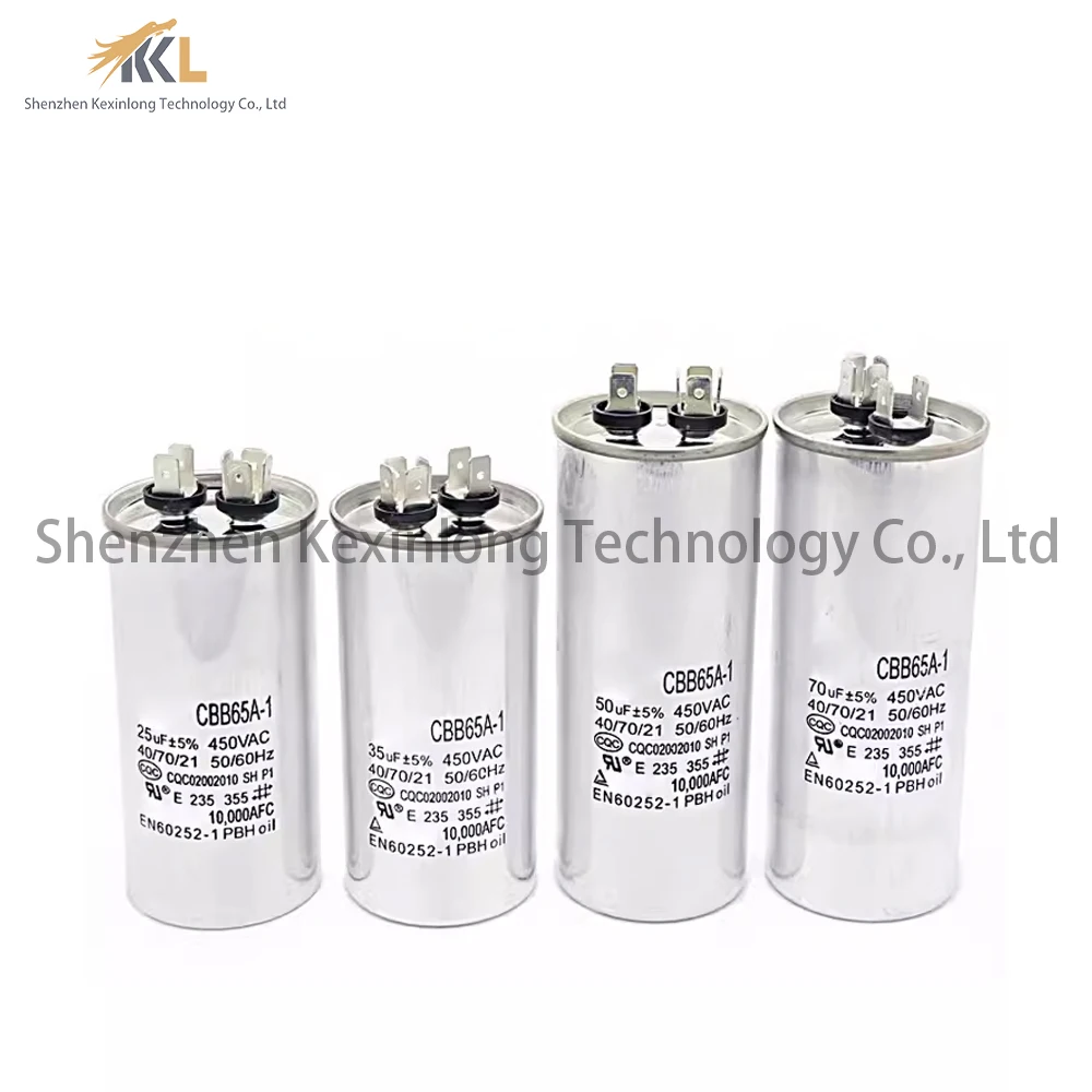 CBB65A-1 CBB65 CBB65A 450VAC 20UF 30UF 35UF 50UF 650UF 80UF 70UF New for Air conditioning capacitor  part