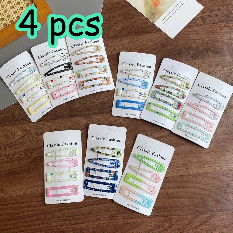 4 قطعة مقاطع الشعر كاندي كليب الملونة المشبك حافة المشبك مجوهرات الأطفال الفتيات الكبار لطيف إكسسوارات الشعر Pinzas Para El Cabello