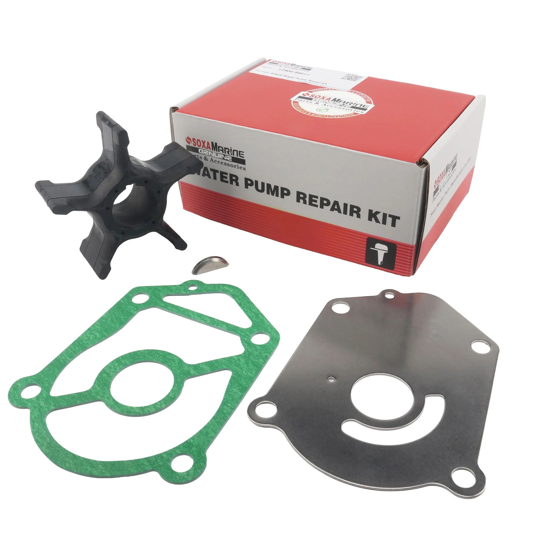 

Water Pump Impeller Rebuild Kit Compatible with Suzuki Outboard 2 Stroke DT115 DT140 Motors Models 17400-94600 17400-94611