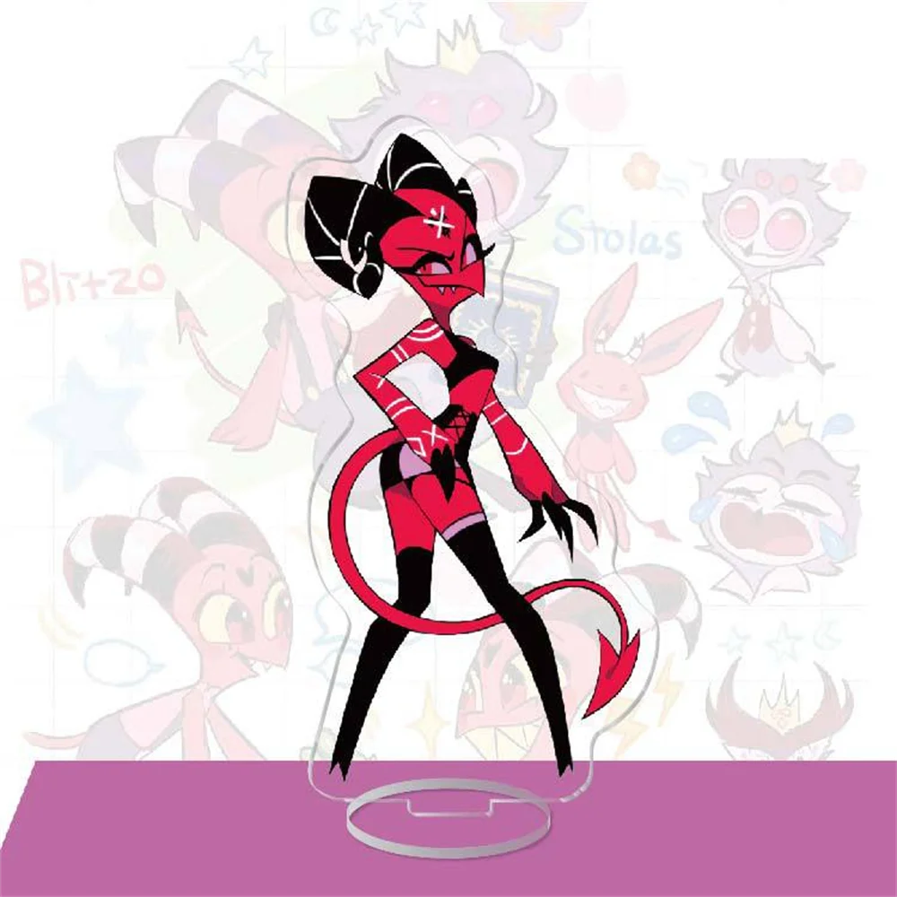 Anime Boss Hazbin Hotel Acrylic 15cm Stand Keychain Decoration Desk Figure Display Fan Gift Goods Birthday Collection