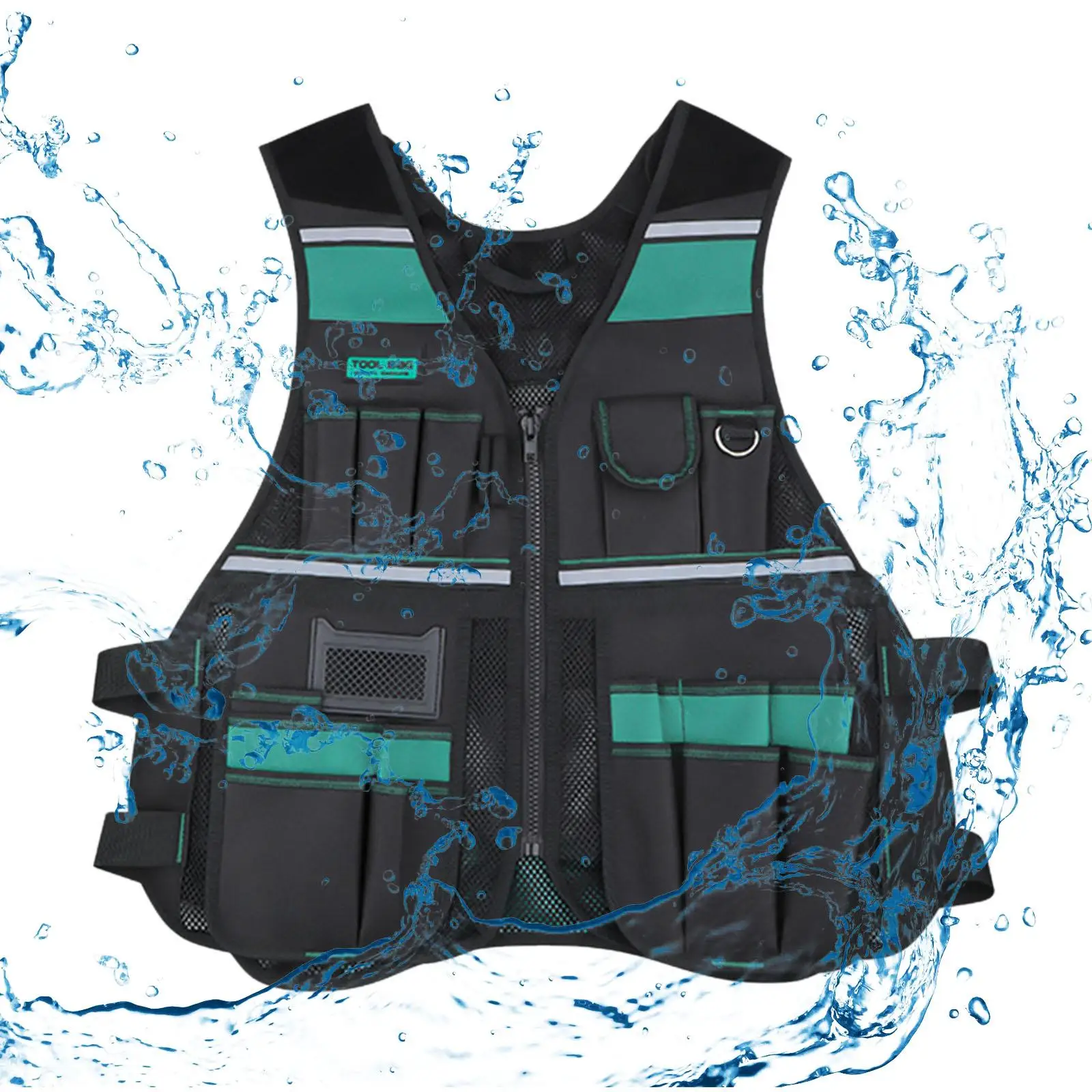 Durable Electrician Tool Vest with Multiple Pockets for Outdoor Activities