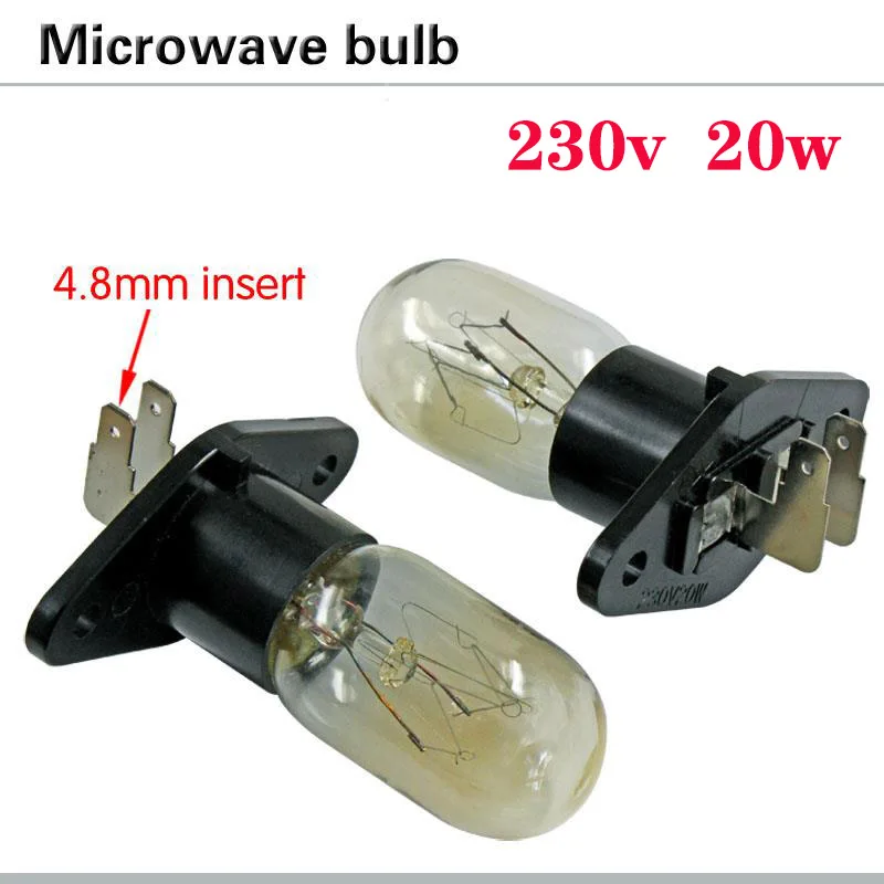 Bombilla para microondas, iluminación para refrigerador, 230v, 20w, con soporte, 1 unidad