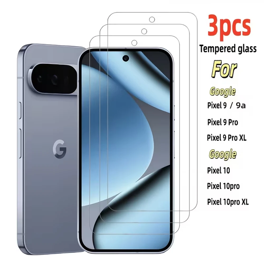 3 stücke Gehärtetem Glas Für Google Pixel 9 Pro XL 10 Pro XL 9 10 10 Pro 8 Pro 8 schutz Glas Screen Protector Transparente Film