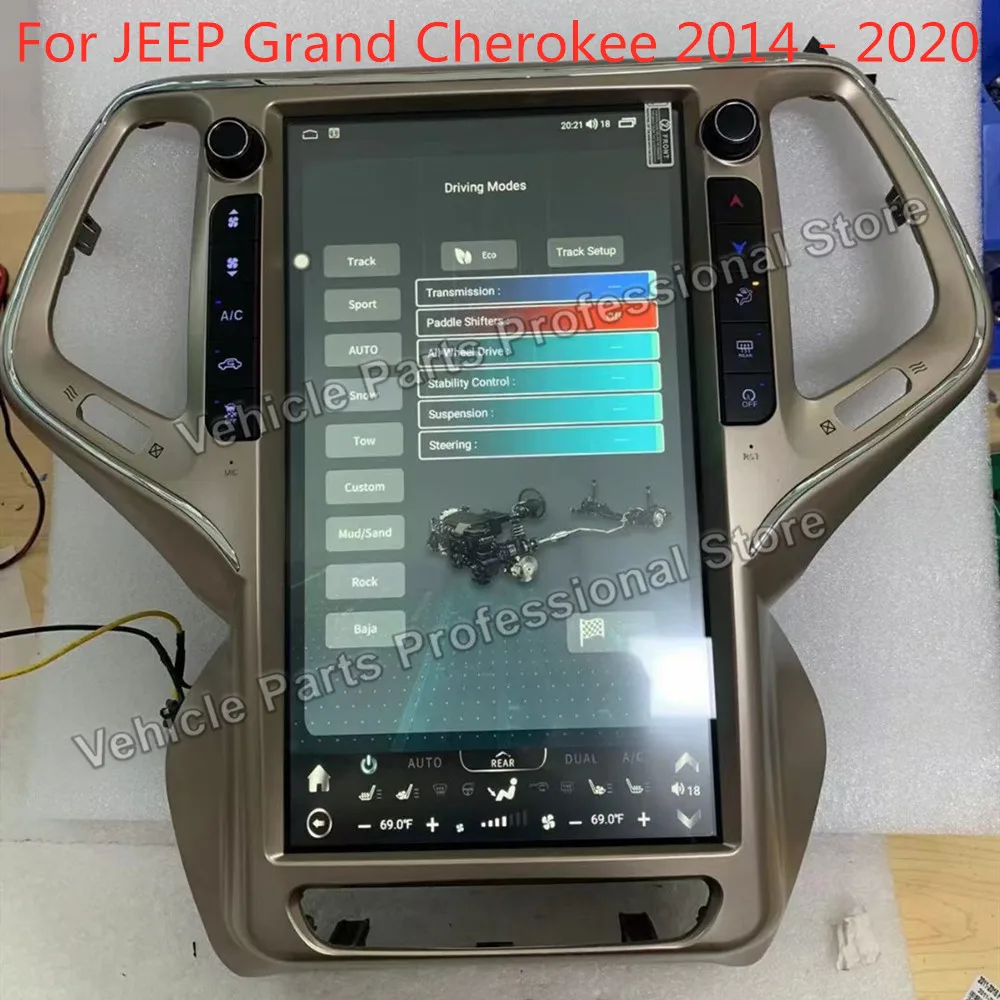 For Jeep Grand Cherokee 2014 - 2020 Android Car Radio Screen 2din Stereo Receiver Autoradio Multimedia Player Gps Navi