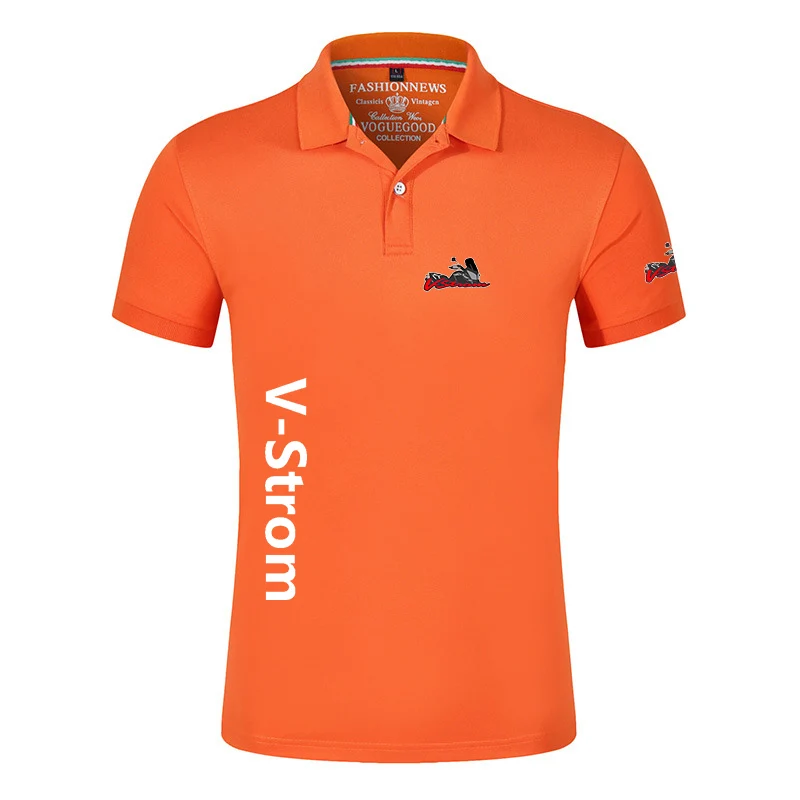 2024 Motorcycle Vstrom 650 V Strom Men New Autumn Casual Polo Shirt Comfortable T-shirt High Quality Breathable Short Sleeve Top