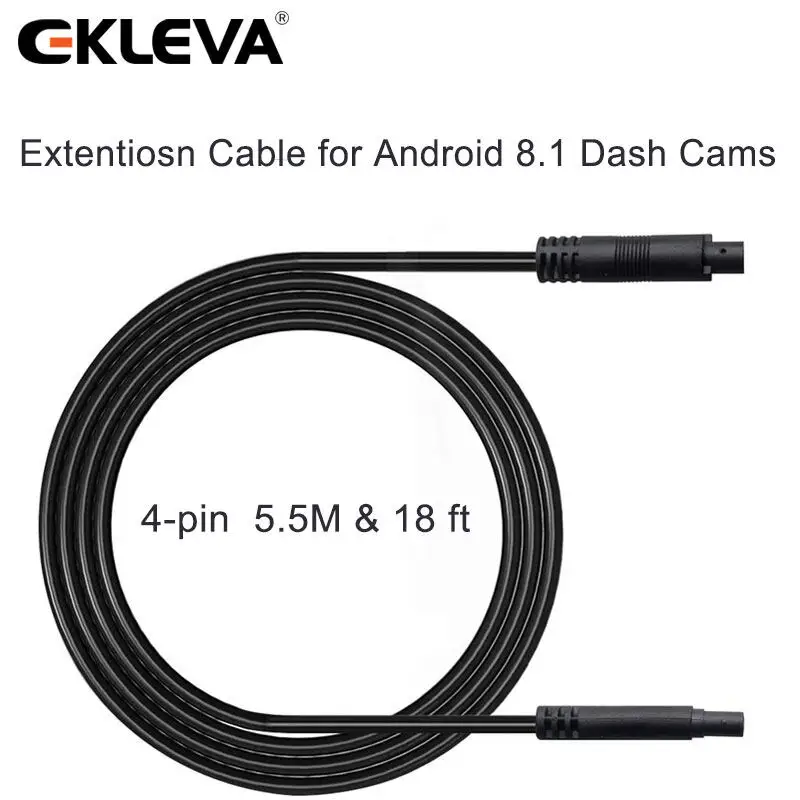 6 Meters Dash Cam Cable Extension Cable Line Rear View 4 Pin AV Cable Camera Car DC12V Auto Electronics Accessories