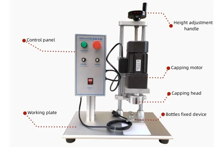 Semi-automatic Vaccum Capper Sealer Machine/glass Bottle/jar Vacuum Capping Machine