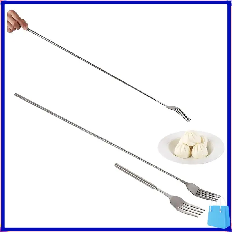 

Customer Favorite Extendable Forks,Stainless Steel BBQ Telescopic Forks 8.7-25.4Inch Dessert Long Handle Fork Fruit Dessert Cutl
