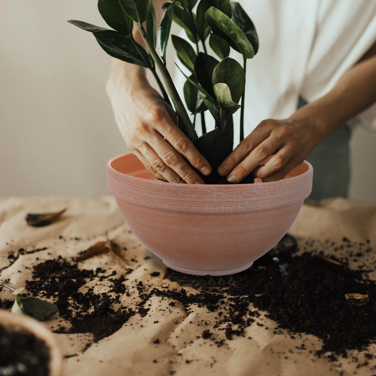 Terracotta Clay Pots Ceramic Pottery Cactus Flower Pots Orchid Nursery Pot Plastic Flower Plant Pot Drainage Holes