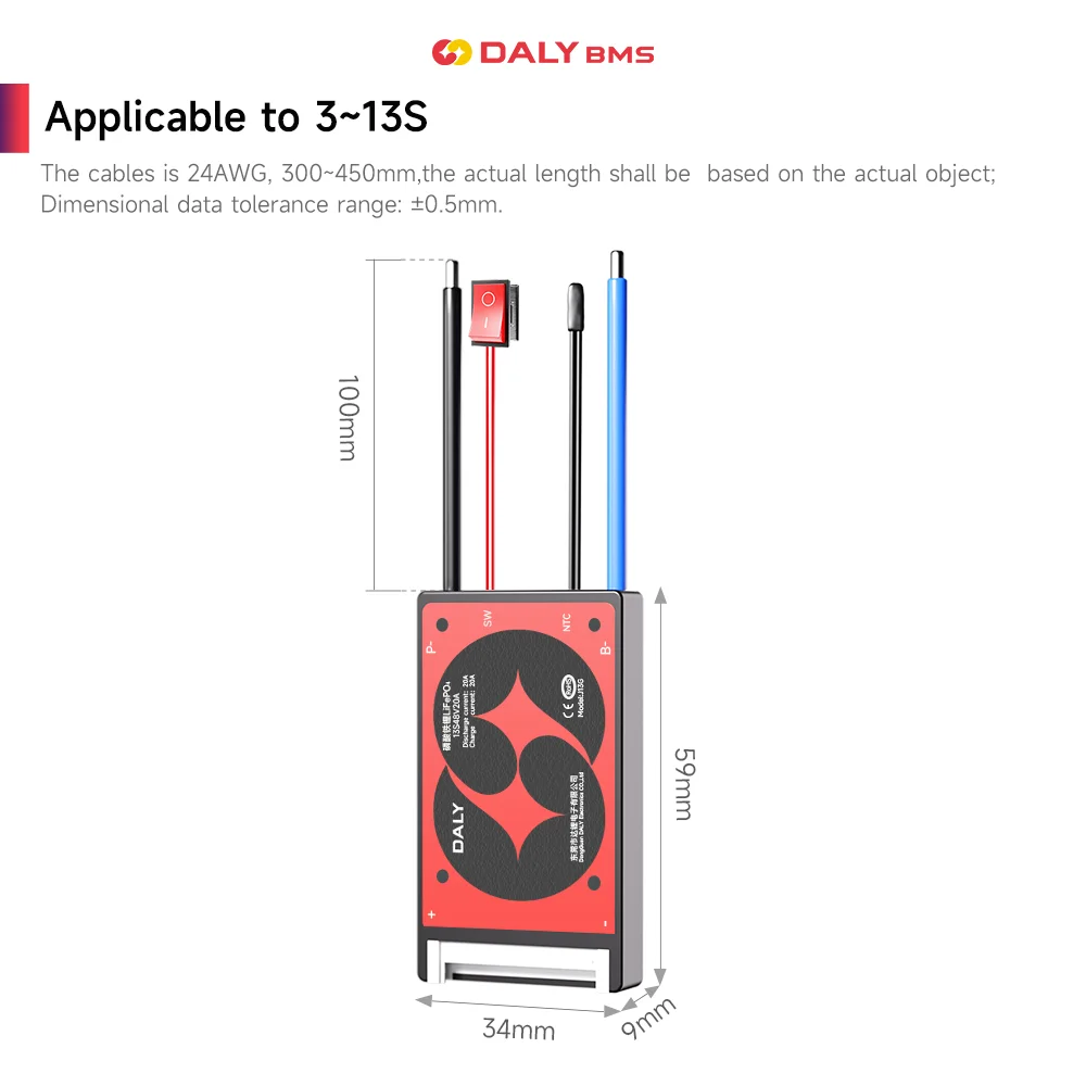 デイリーbmsバランスボード、リチウムイオン、LiFePO4、3s、4s、5s、6s、7s、10s、12s、13s、14s、15s、16s、20s、24s、12v、24v、40A、36v 18650バッテリー、48v、60v