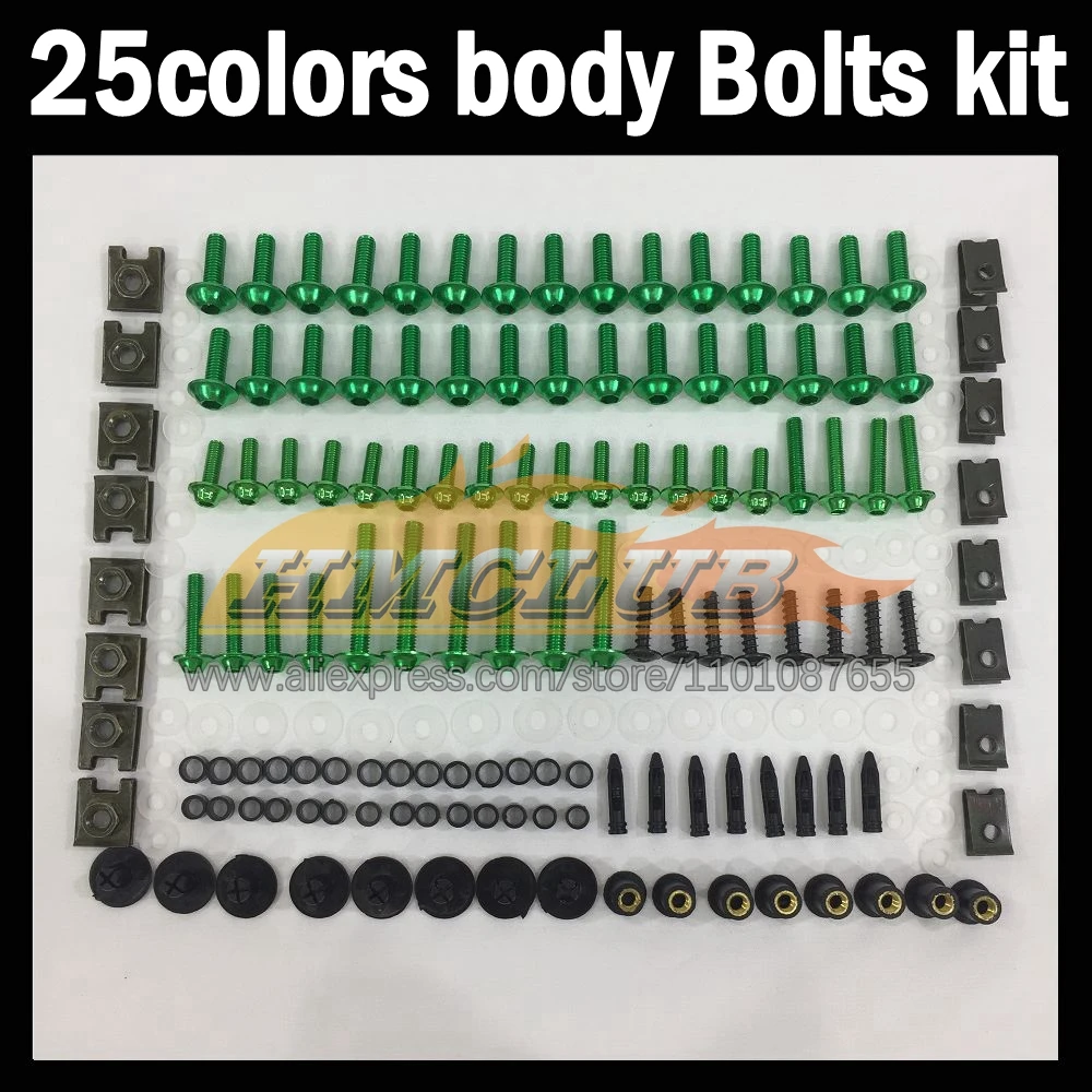 268ps Full Screws Kit Body bolt For Aprilia RSV250 RS-250 RS 250 RS250 RR 1998 1999 2000 2001 2002 2003 Fairing bolts screw NutS