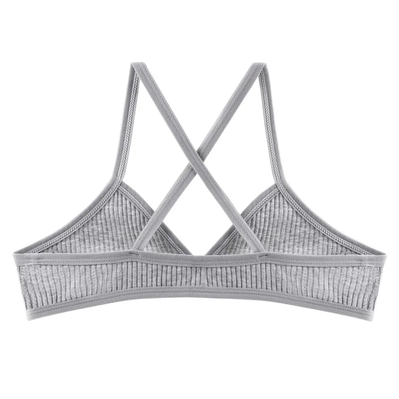 Soutiens-gorge une pièce en coton confortable pour femmes, pulls de sport minces, corset femme SFP, côtelé sans couture, sous-vêtements sans doublure, grande taille