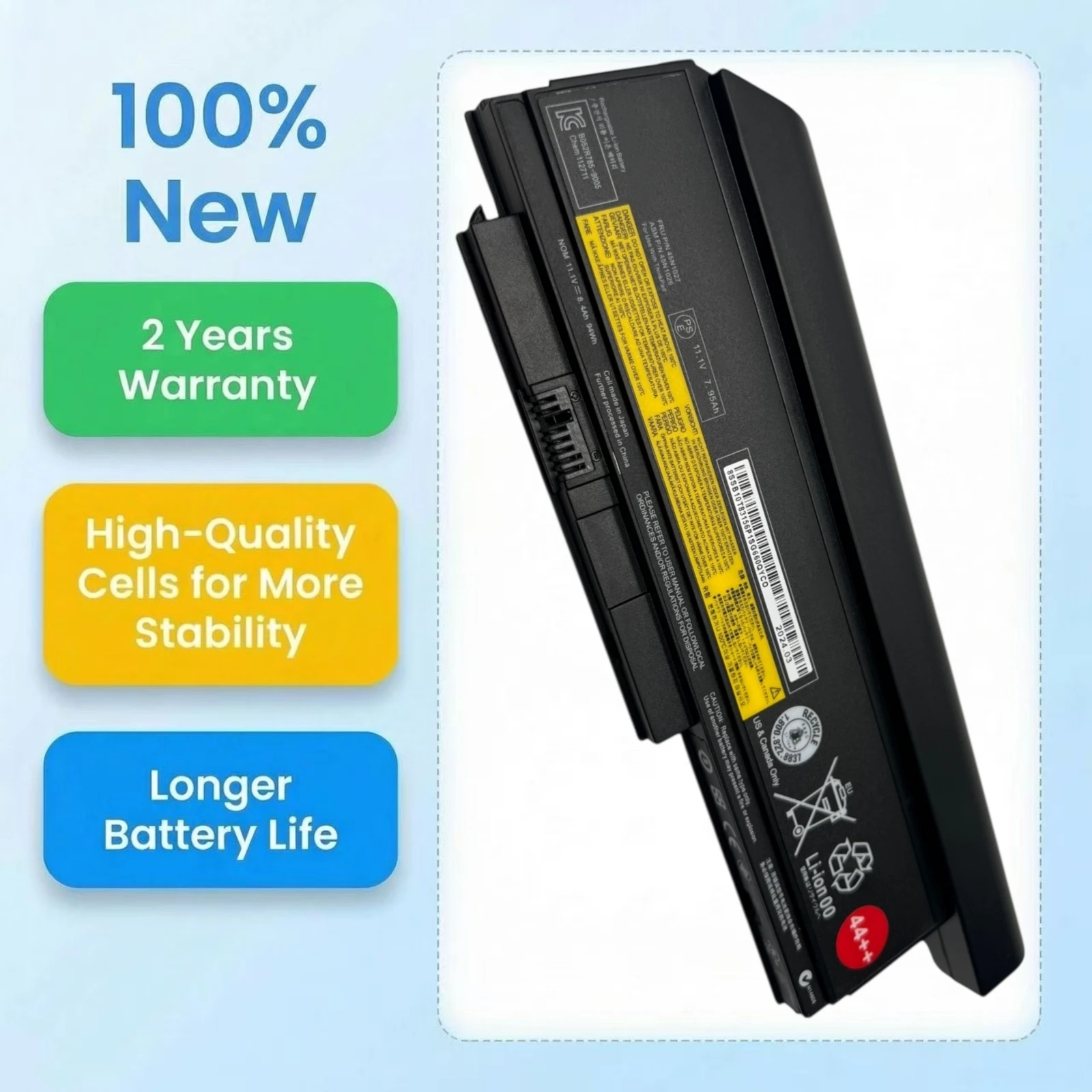 New 45N1024 45N1026 44+ 44++ 11.1V 63Wh 94Wh Laptop Battery for Lenovo Thinkpad X230 X230I X230S 45N1029 45N1028 45N1022 45N1021