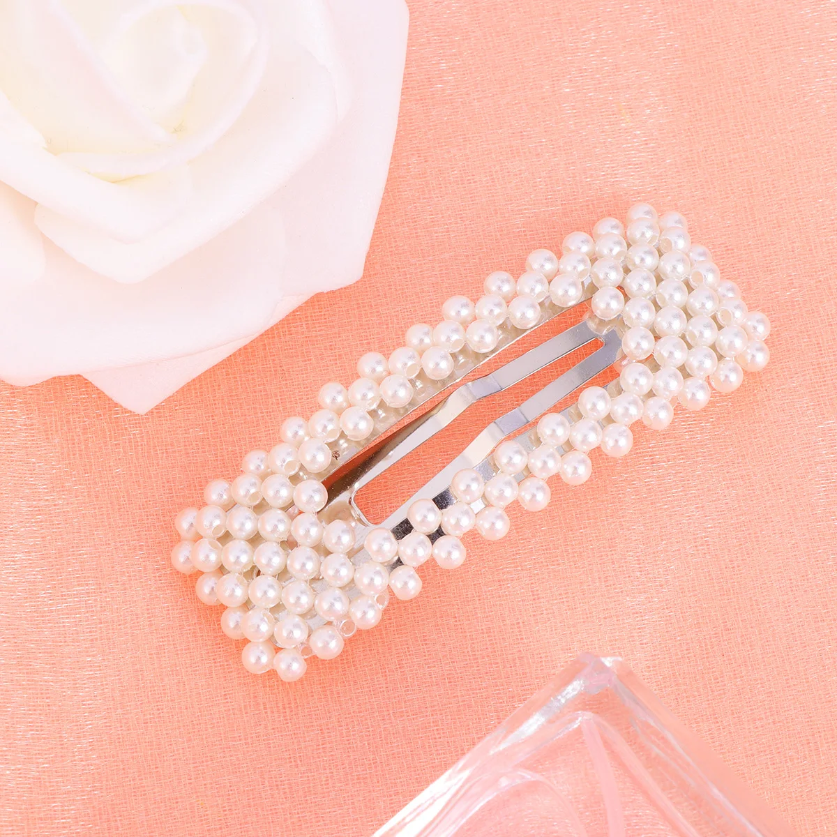 

stylish hairpin pearl hair clip bang clip bobby pin elegant hair clip square design hairpin