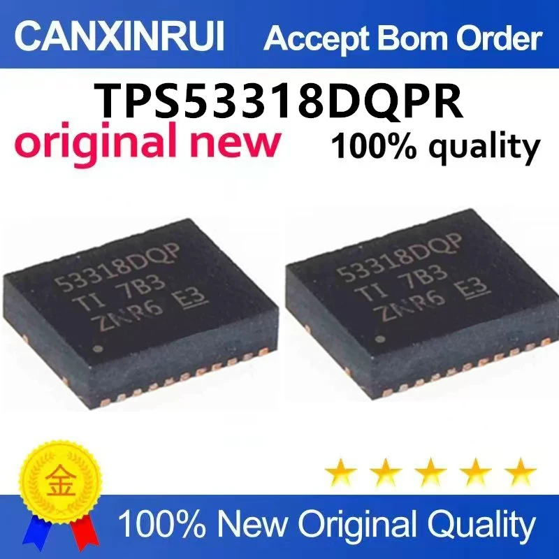 （5pcs-10pcs）Original genuine TPS53318DQPR LSON-12 high-efficiency 8A or 14A synchronous buck converter chip