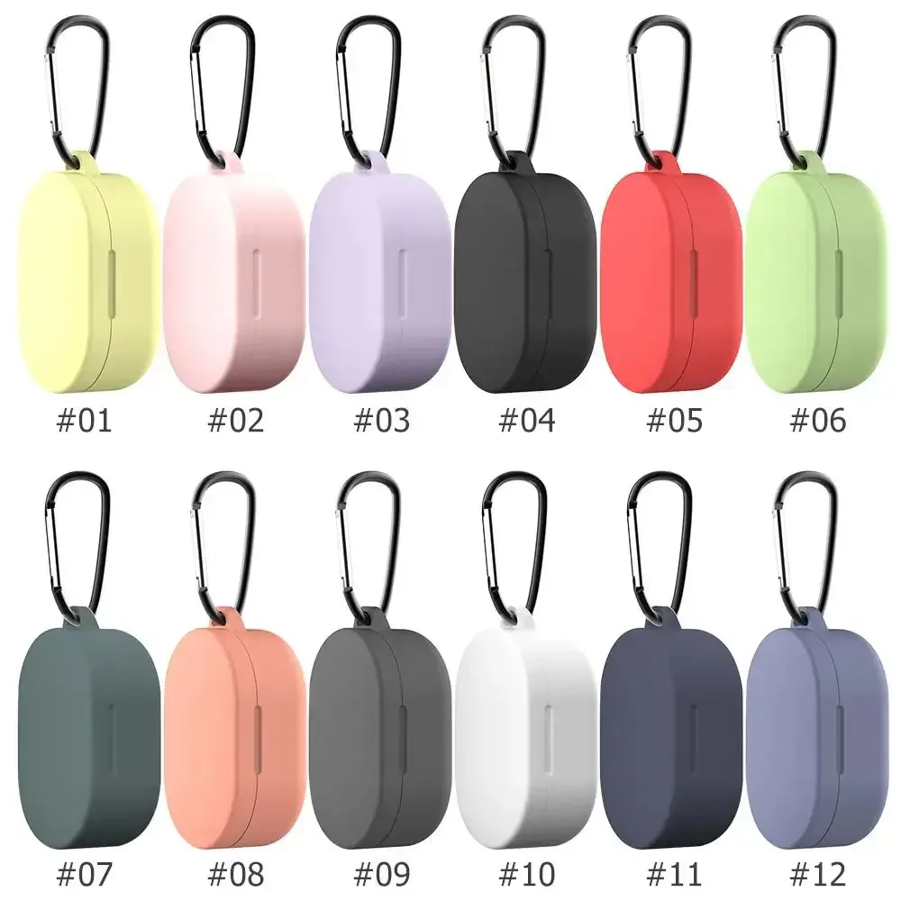 For Redmi Air dots 3 Case Wireless Bluetooth Earphone Cover for Airdots 3 Earbuds Case Silicone anti drop Cover Carabiner