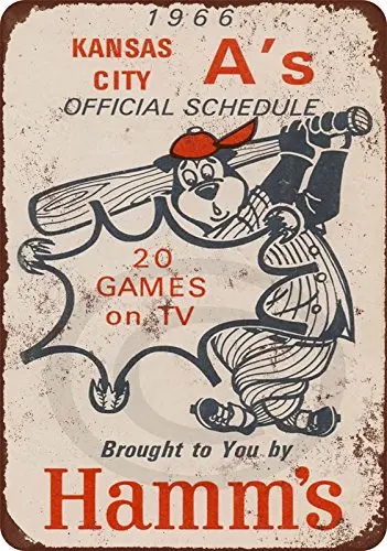 Пользовательские Kraze 1966 пиво Хамма и Канзас-Сити легкая атлетика репродукция металлический знак Олово