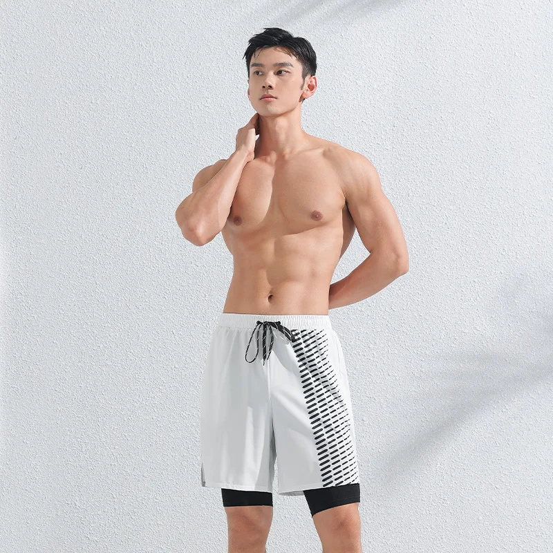 

Men Professional Water Sports Beach Surfing Swim Trunks UV Protection Athletic Running Gym ShortPants Bathing Boxer Swim Shorts