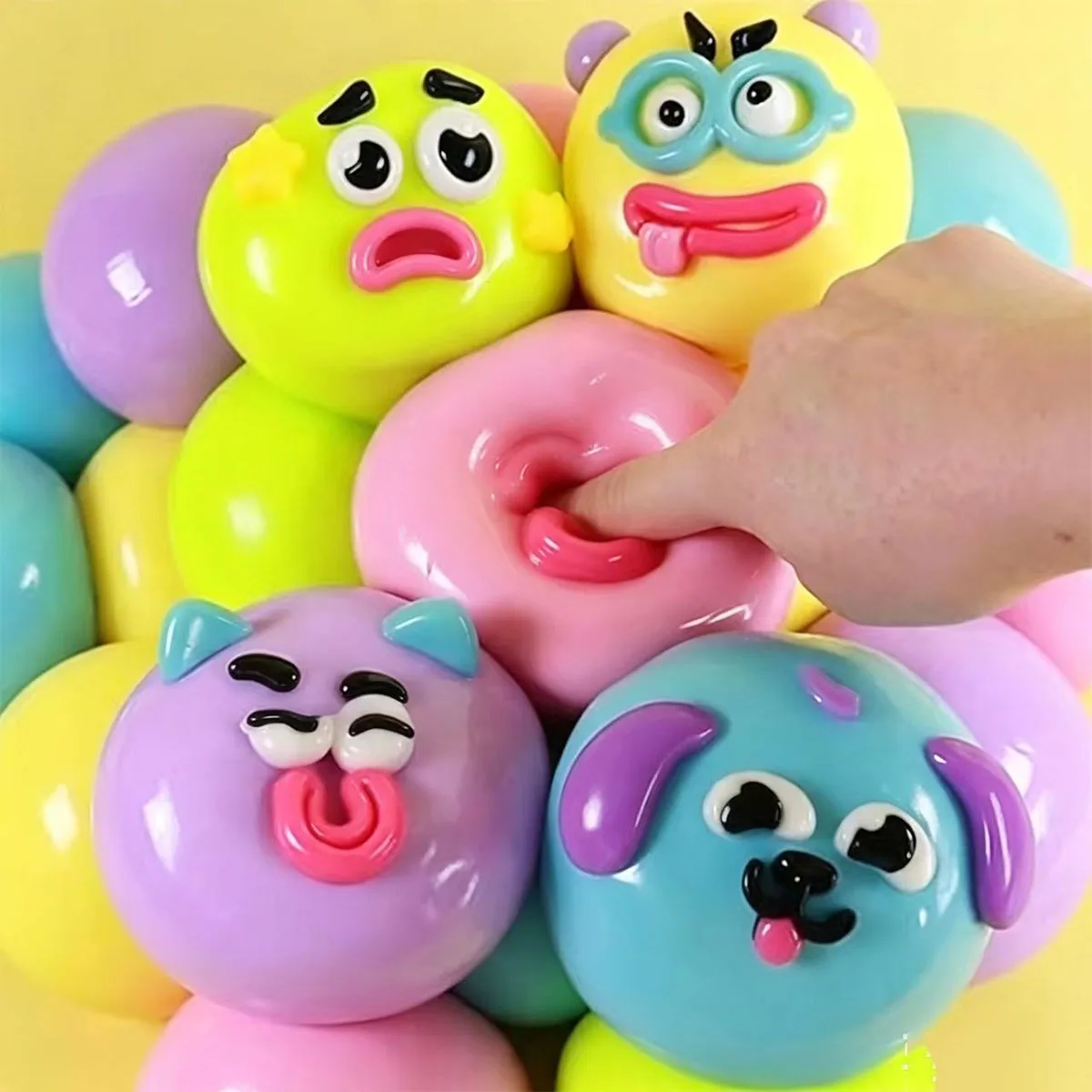 Squishy gift, Curiosities Dog Face Swap Squishy Toy, Soft Moldable Cute Slow Rise Squeeze gift, stress relief gift